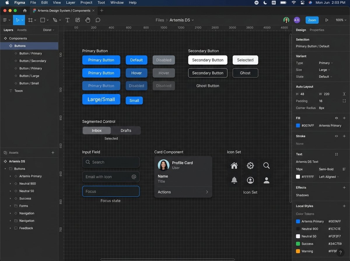 UX UI Design System Interface