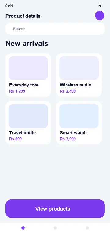 Product Detail mobile app interface
