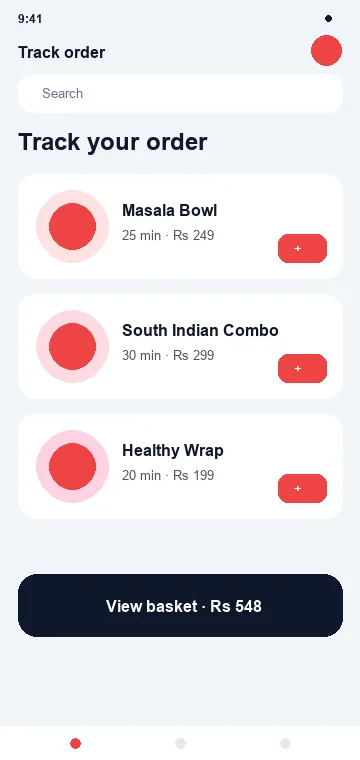 Live Tracking Map mobile app interface