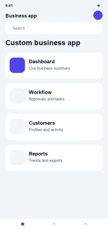Concept C mobile app interface
