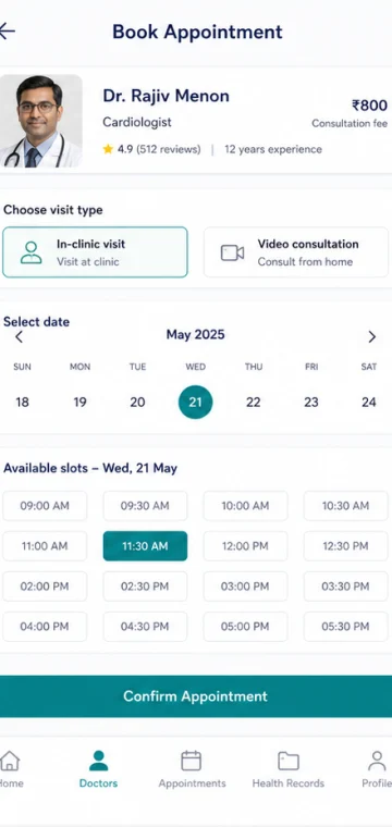 Slot mobile app interface